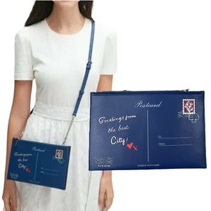 KATE SPADE OFF THE GRID POSTCARD CROSSBODY CLUTCH